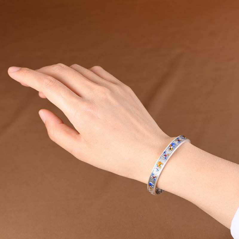 999 Fine Sterling Silver Elephant Strength & Wisdom Adjustable Cuff Bangle