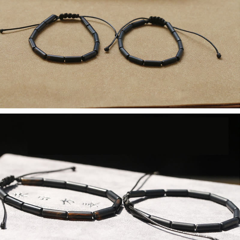 Black Onyx Bead Support Protection Bracelet