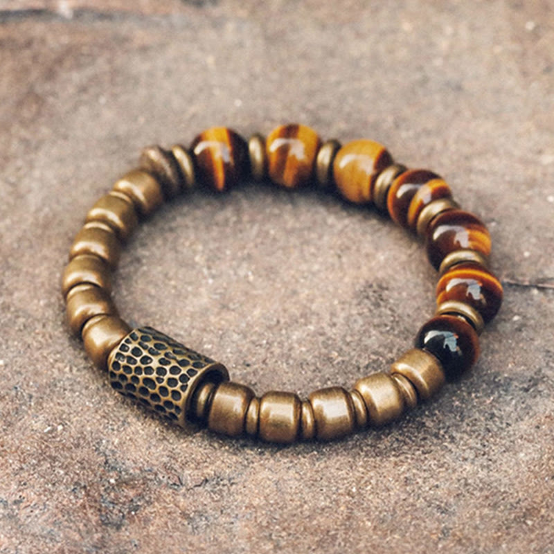 Tiger Eye Stone Copper Protection Bracelet