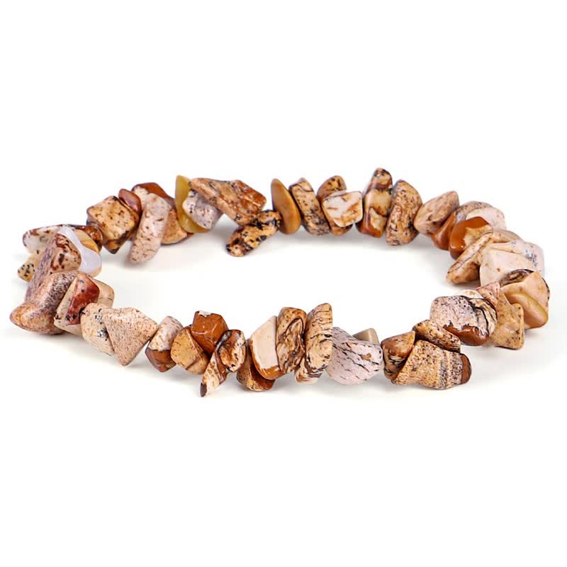 Natural Round Gemstone Beaded Energy Bracelet - Multi-Crystal Selection