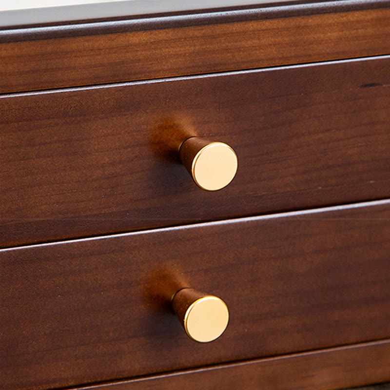 Retro Handcrafted Solid Wood Multi-Layer Jewelry Storage Box with Drawer