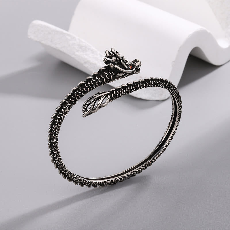 Dragon Scales Pattern Luck Protection Bracelet Bangle