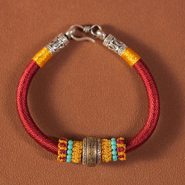 Handmade Tibetan Amulet King Kong Knot Luck Protection Braided Bracelet