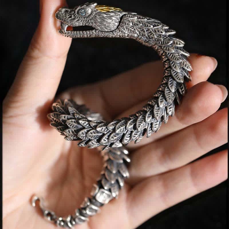 Dragon Snake Handmade Amulet Protection Chain Bracelet