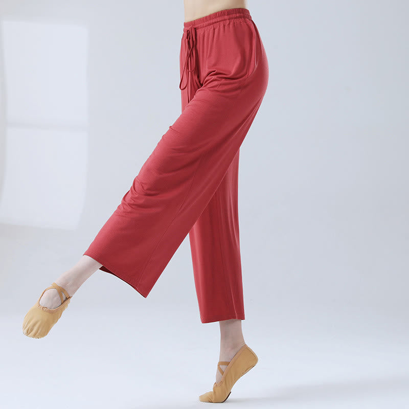 Soft Modal Flowing Wide-Leg Yoga Meditation Pants