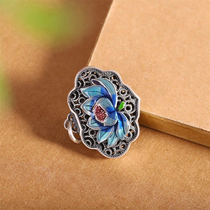 Lotus Auspicious Cloud New Beginning Necklace Pendant Ring (Extra 30% Off | USE CODE: FS30)