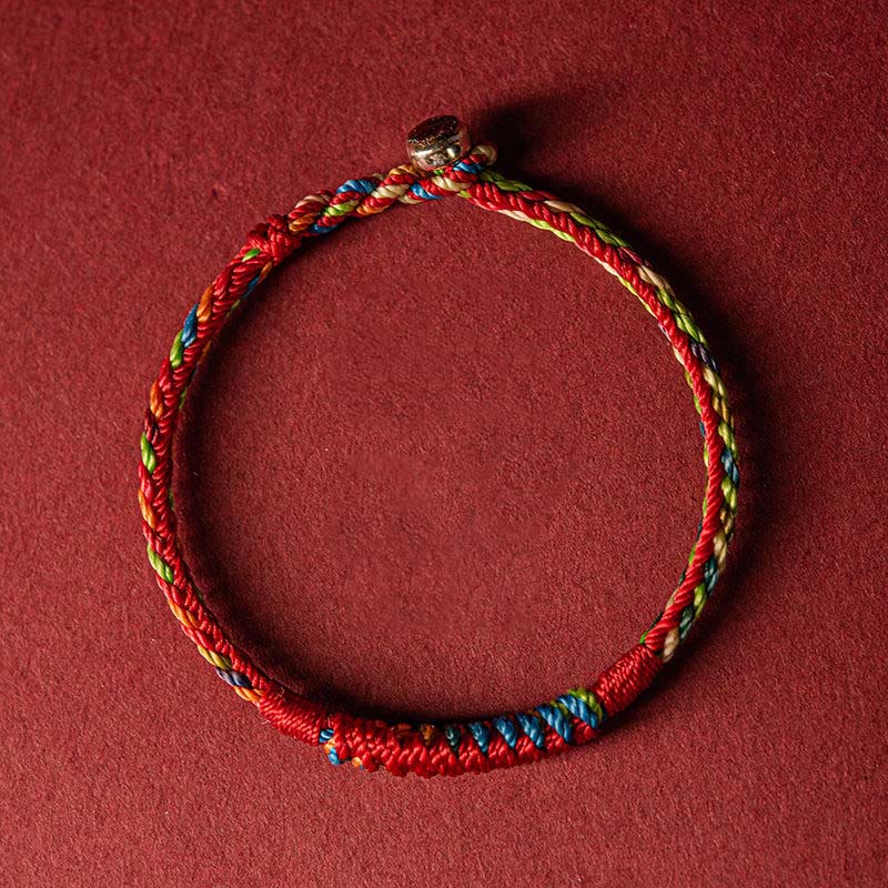 Handmade Five Elements Thread and Red String Braided Bracelet