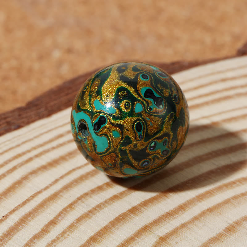Natural Multicolored Lacquer Beads Calm Bracelet