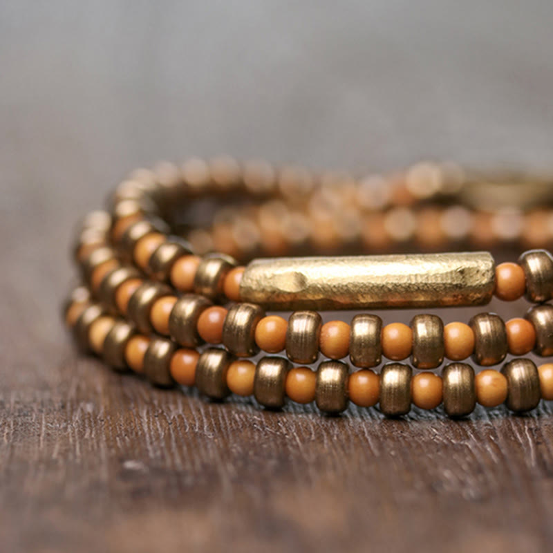 Retro Olive Pit Copper Wealth Bracelet