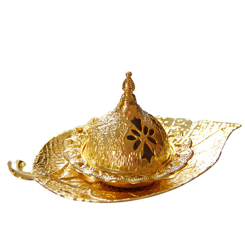 Tibetan Mini Leaf Meditation Incense Burner and Coaster