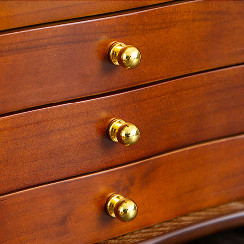 Vintage Large Capacity Wooden Jewelry Box Jewelry Storage Box With Mirror