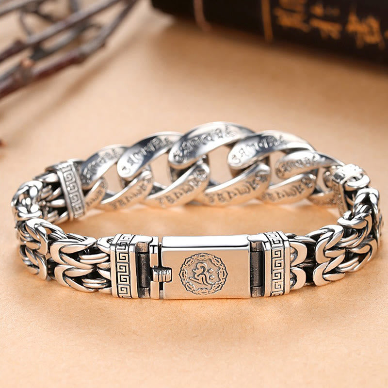 Om Mani Padme Hum Engraved Copper Mantra Bracelet for Peace and Purity