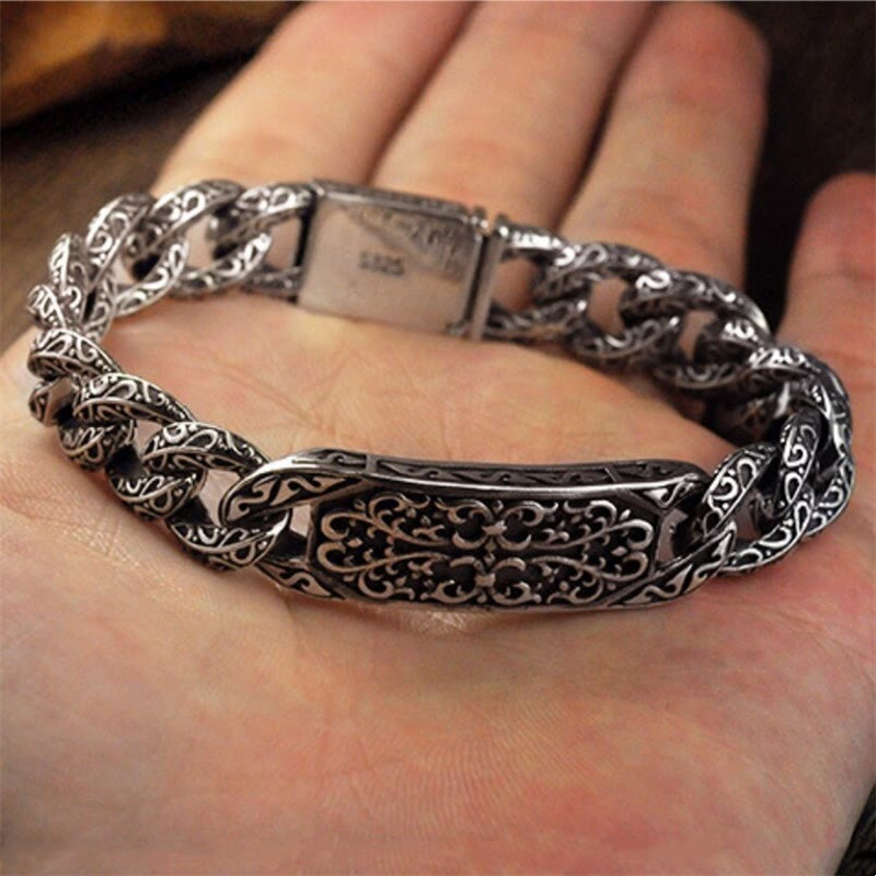 Vintage Patterns Engraved Healing Bracelet