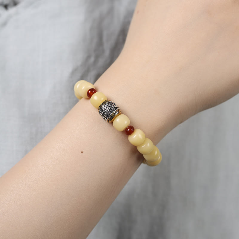 Bodhi Seed Auspicious Cloud Fu Character Bead Peace Bracelet