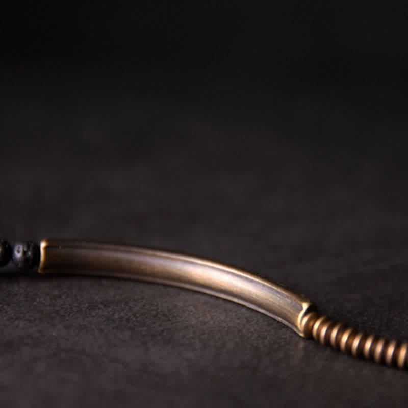 Vintage Lava Rock Copper Support Bracelet