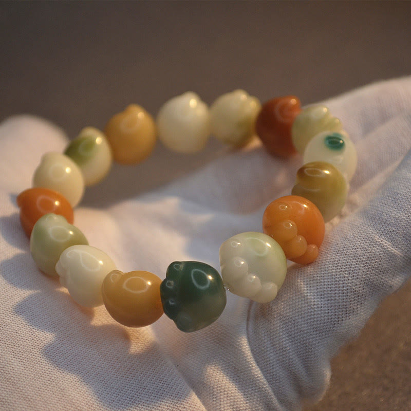 Multilayered Bodhi Seed Bracelet with Cat Paw Charm: Calm & Harmony Anchor