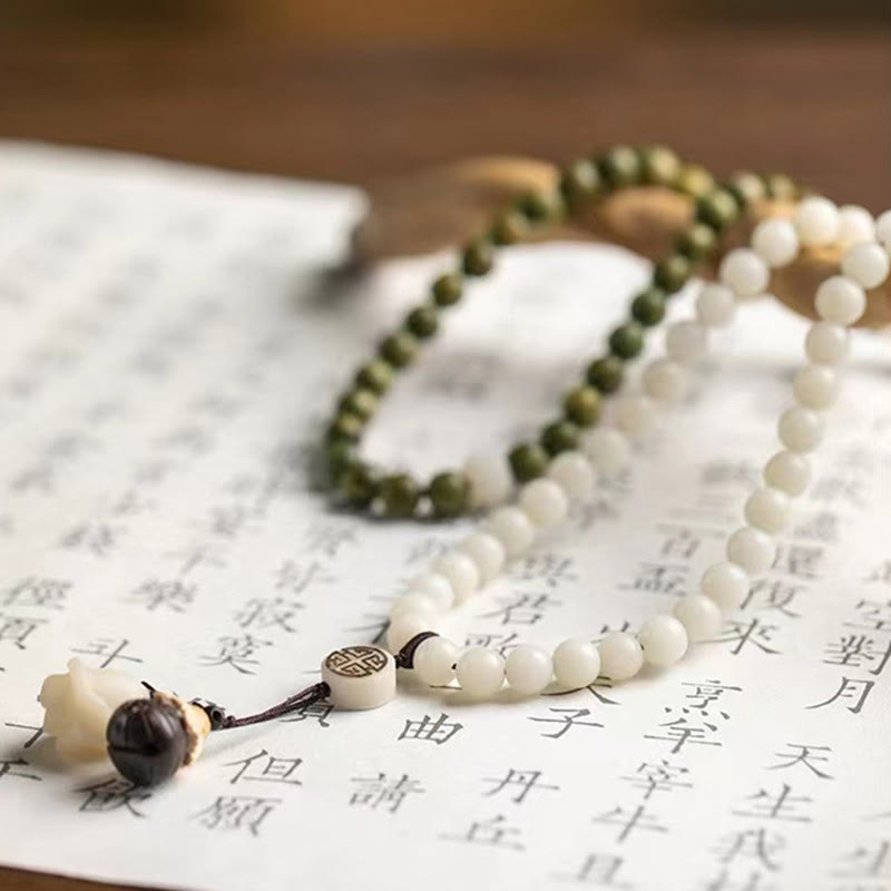 Natural Green Sandalwood Bodhi Seed Soothing Bracelet