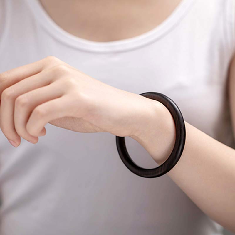 Tibetan Small Leaf Red Sandalwood Ebony Green Sandalwood Protection Bracelet Bangle