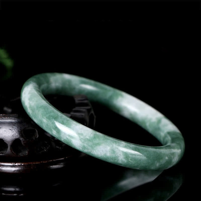 Natural Jade Luck Abundance Bangle Bracelet