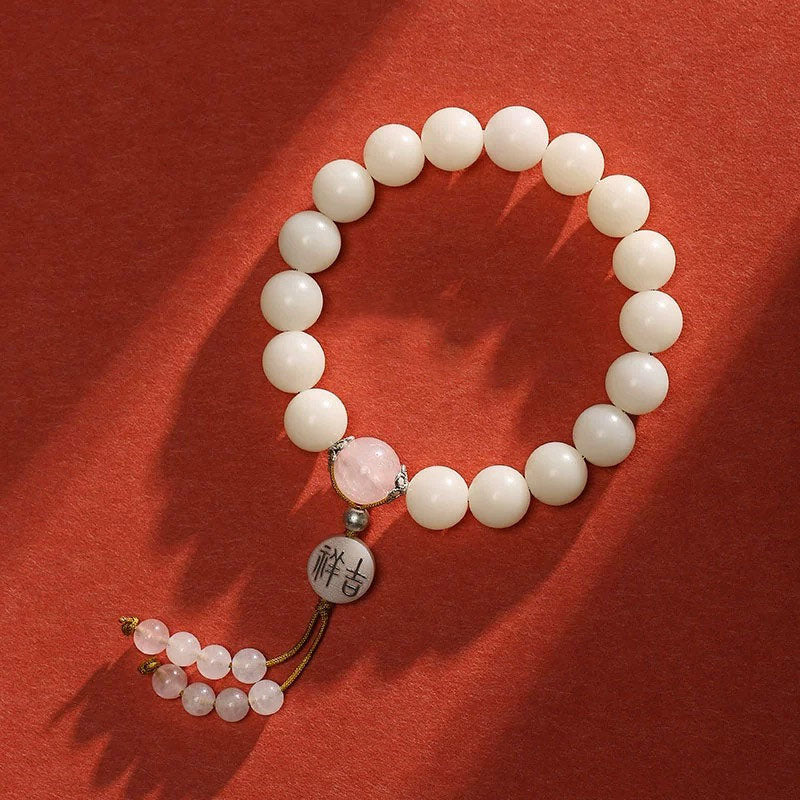 Bodhi Seed and Gemstone Meditation Wrist Mala Bracelet