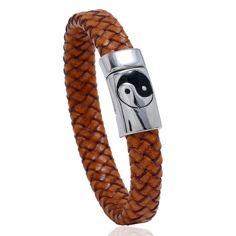 Minimalist Yin Yang Titanium Steel Unisex Balance Bracelet