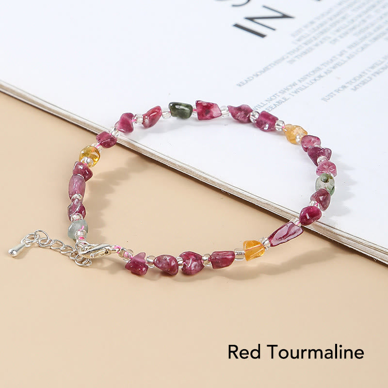 Natural Irregular Shape Raw Crystal Meditation Balance Bracelet