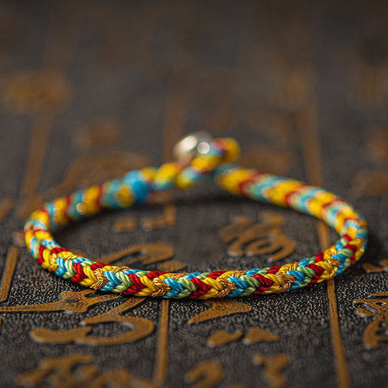 "May you be good fortune and success" Lucky Multicolored Bracelet