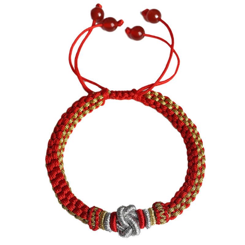 Handmade Colorful Rope Endless Knot Adjustable Couple Bracelet