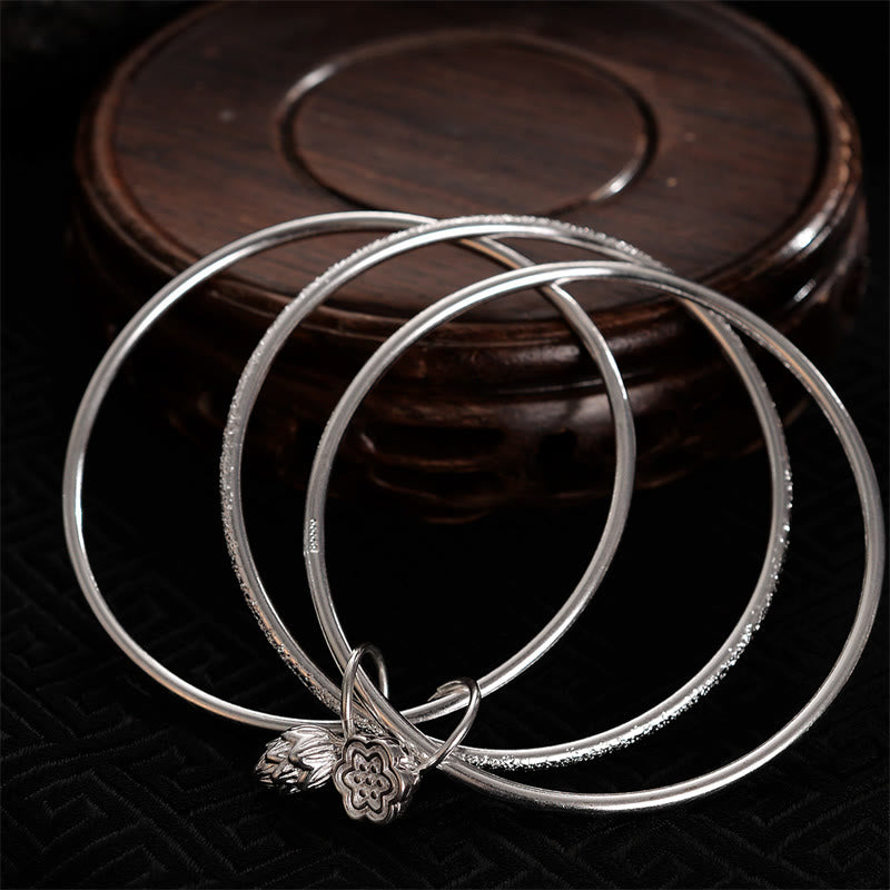 Lotus Flower Pod White Copper New Beginning Bracelet Bangle
