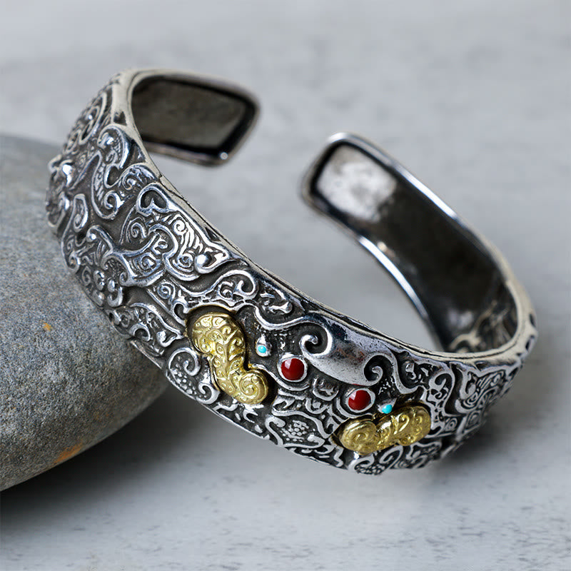 FengShui Engraving PiXiu Blessing Bracelet Bangle