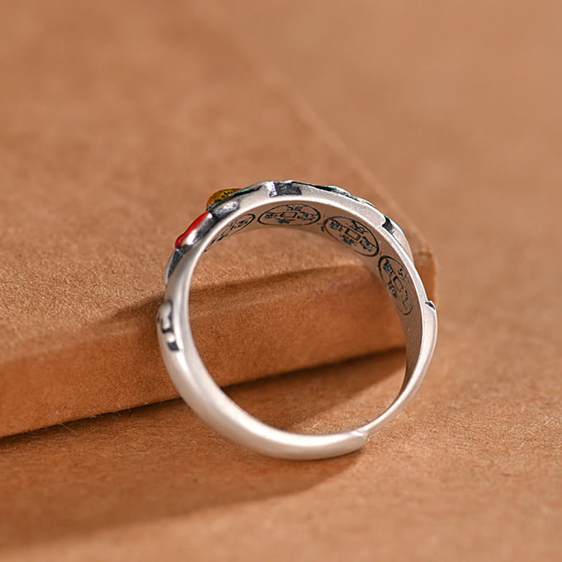 Feng Shui Five Emperor Coins Wealth Ring