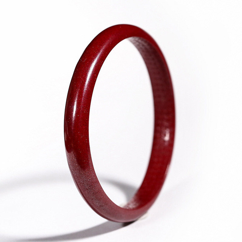 Cinnabar Heart Sutra Engraving Blessing Bangle Bracelet