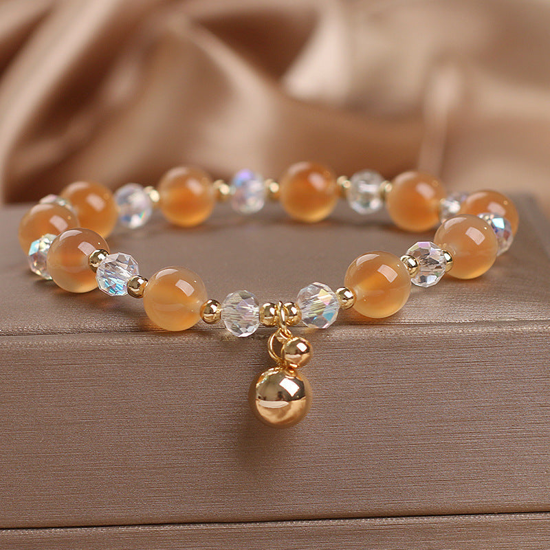 Candy Agate Healing Harmony Bead Charm Bracelet