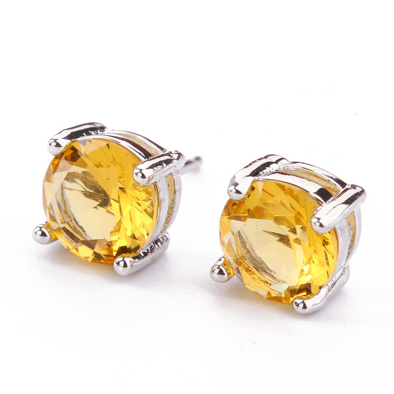 Natural Various Gemstone Amethyst Love Earrings