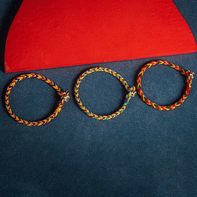 "May you be safe and sound all year round" Lucky Multicolored Bracelet