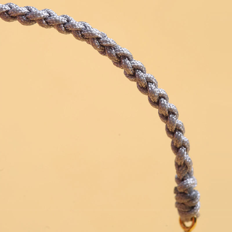 Handcrafted Blue Braided Rope Bracelet with Pearl, Copper Coin & Tree of Life