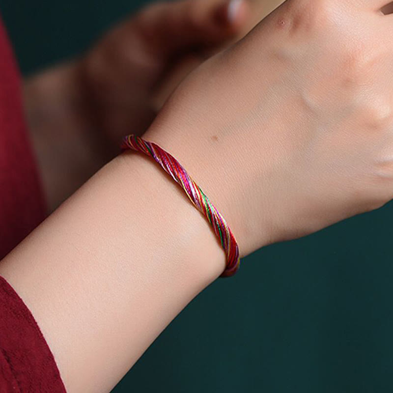 Tibetan Handmade Five Colorful Thread Dragon Boat Festival Protection Adult Child String Bracelet