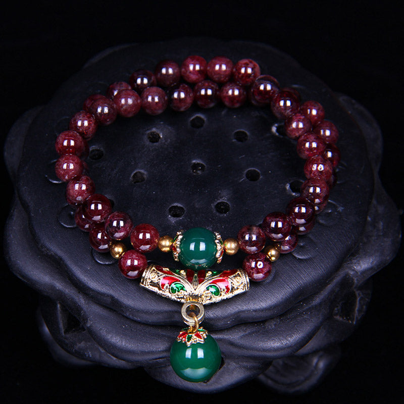 Natural Garnet Blessing Bracelet