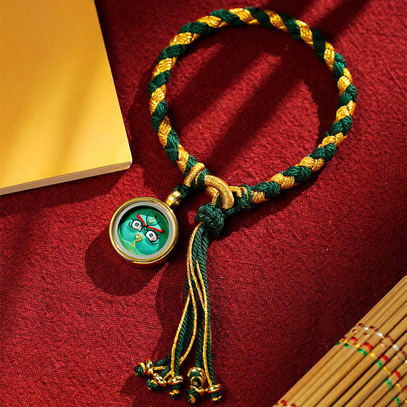 Handmade Tibetan Five God Of Wealth Dragon Scale Rope Luck Braid Bracelet