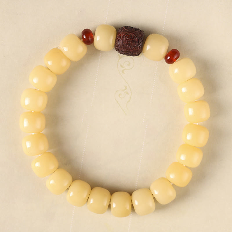 Bodhi Seed Auspicious Cloud Fu Character Bead Peace Bracelet