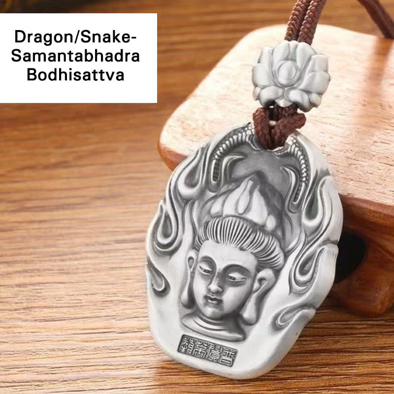 Chinese Zodiac Natal Buddha Om Mani Padme Hum Lotus Compassion Necklace Pendant