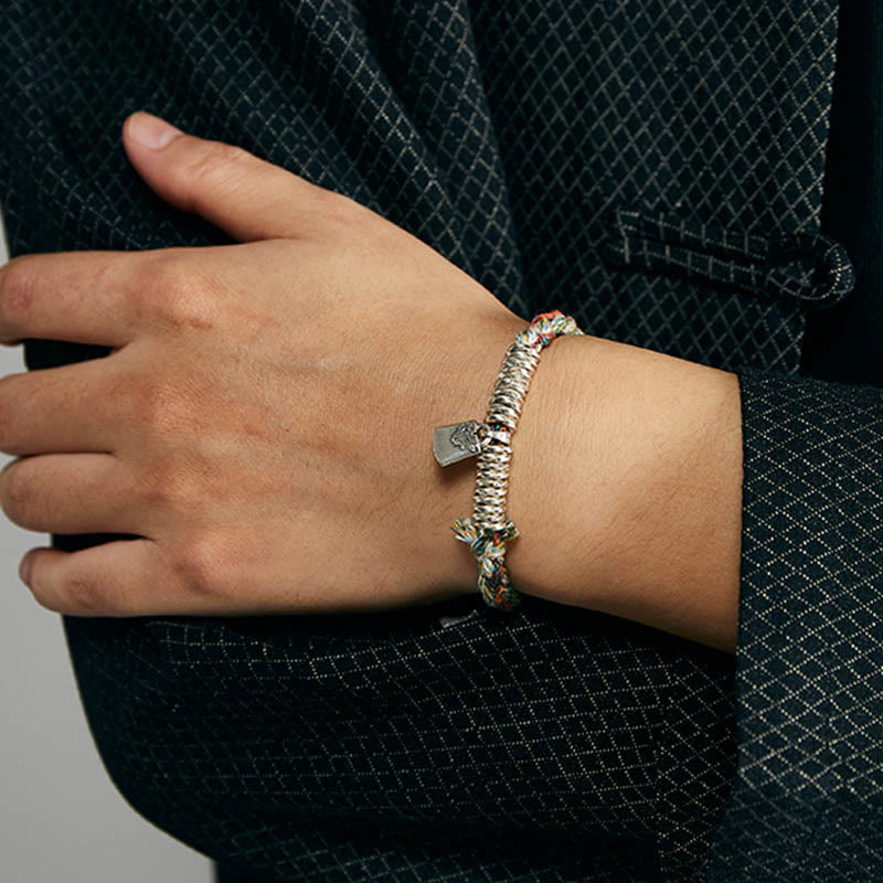 925 Sterling Silver Handmade Protection Multiple Strands Bracelet