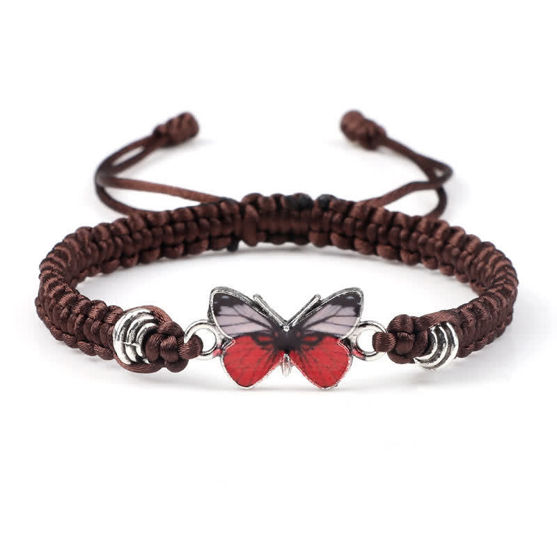 Butterfly Freedom Love String Charm Bracelet