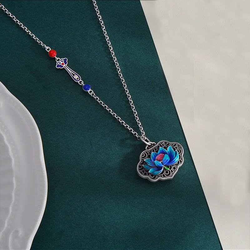 Lotus Auspicious Cloud New Beginning Necklace Pendant Ring (Extra 30% Off | USE CODE: FS30)