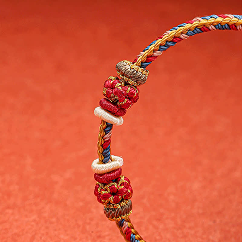 Handmade Dunhuang Color Luck Braid String Bracelet