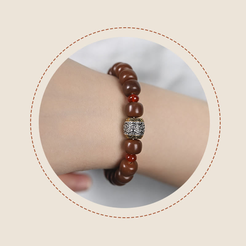Bodhi Seed Auspicious Cloud Fu Character Bead Peace Bracelet