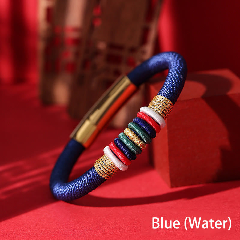 Tibetan Handmade Colorful King Kong Knot Five Elements Luck Braid String Bracelet