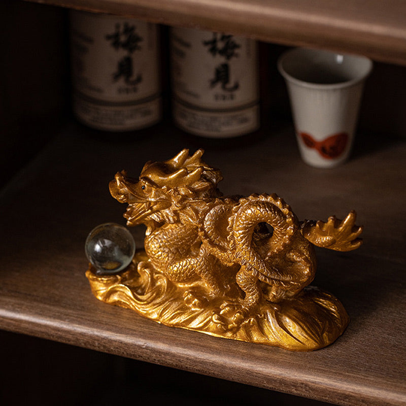 Year Of The Dragon Color Changing Resin Luck Success Tea Pet Home Figurine Decoration