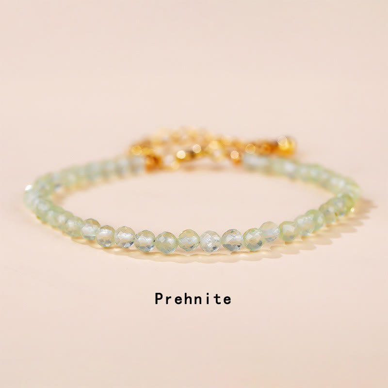 Minimalist Natural Gemstone Energy Chain Bracelet - Adjustable Crystal Anchor