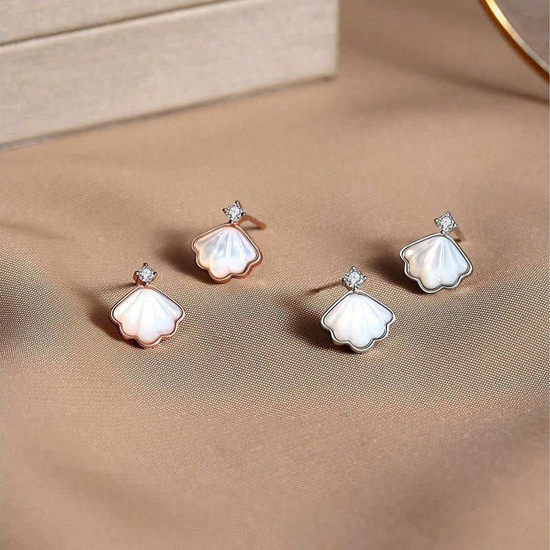 925 Sterling Silver Tridacna Stone Shell Blessing Necklace Pendant Bracelet Earrings Jewelry Set